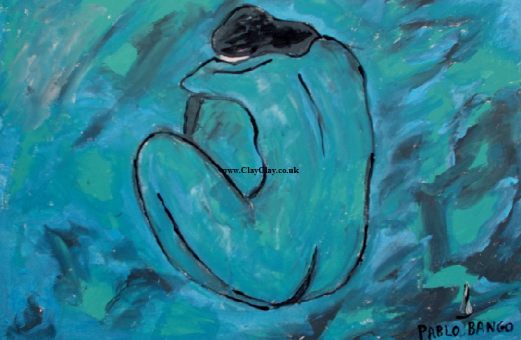 'Nude Back'  by  Pablo Bango Acrylic 18*14"  on canvas board £75.