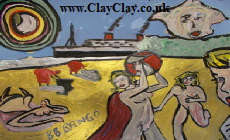 'Ryde Beach' Based on painting by Pablo Bango. Original Painting 20*16" on canvas board
