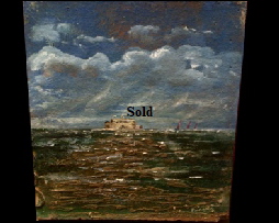 One of a 'Sail on Solent' views on 20*20cm Terracotta Tile. Mike Miller Seaview Based Artist in many mediums onto canvas, card and terracotta. On display in Bembridge shop. £50
