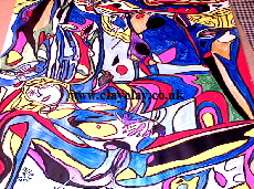 'SpinArt 5 Nudes' D- 4 ways of looking at the picture - the right way, upside down or each side' by M Hunt aka BB Bango. �400 70*50cm Acrylic on paper framed. This picture was painted September 6th 2013  and is also on the SaatchiOnline.com web site at $500.