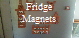 Clay Clay Miniature Brick Fridge Magnet kits on a Fridge