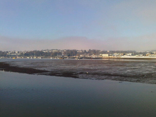 Bembridge Harbour which can just about not be seen from the Shop