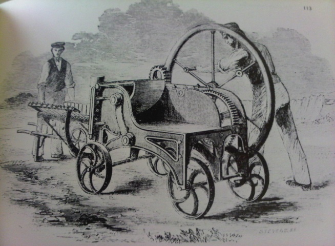 Man powererd Bulmer and Sharp Wirecut 500 bricks per hour 1861