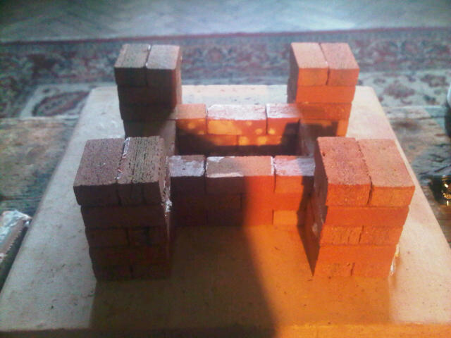 Small Castle Clay Clay Brick Building Kit. 