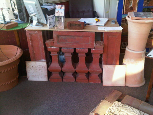 Terracotta Balustrading desk in The Clay Clay Shop
