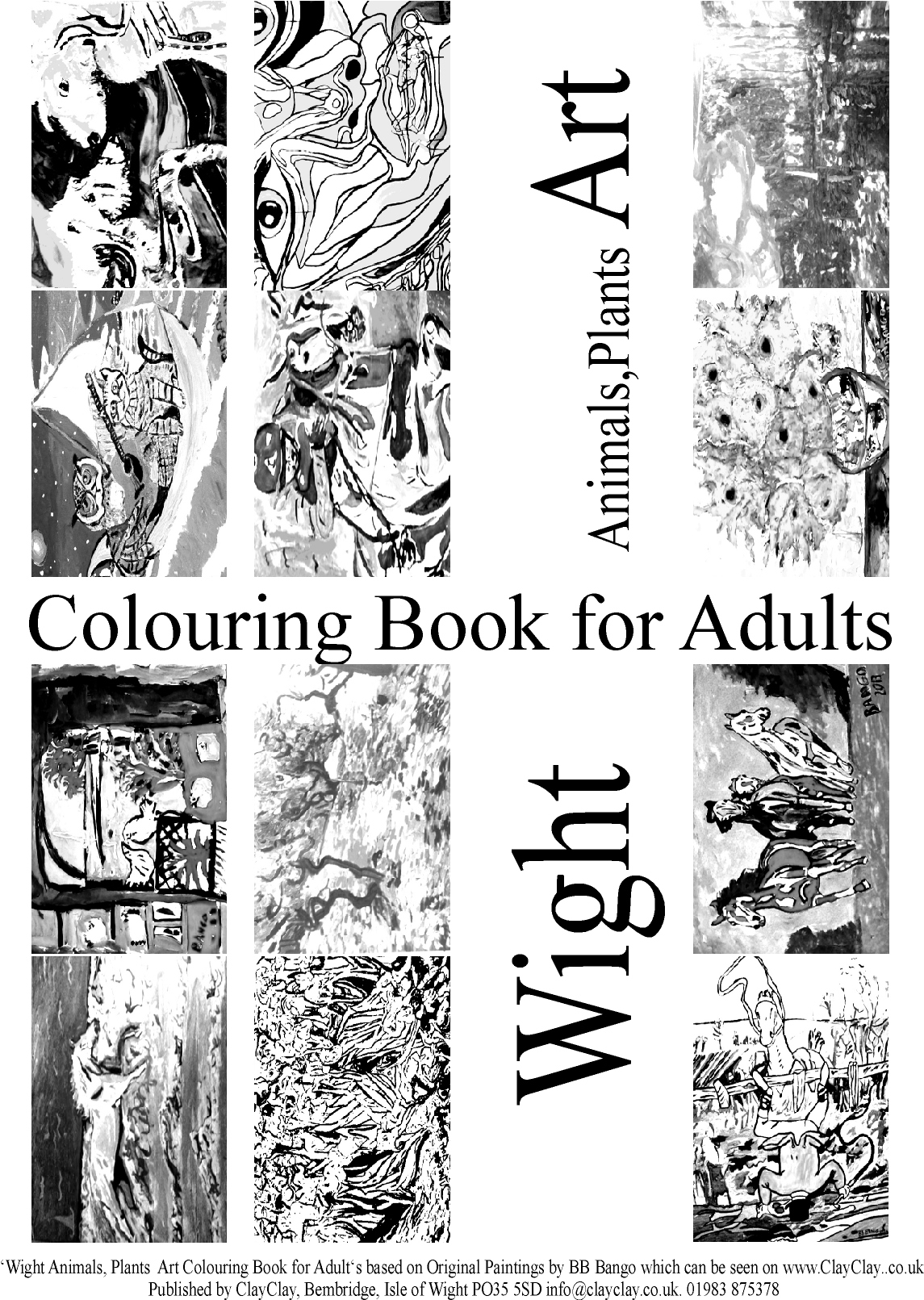 Animals and Plants. 'Coloring (colouring) books for Adults' 12 paintings per book various themes. Use your own crayons, pastels, fibre tipped pens, ink, watercolour, acrylic or oil paints. £5 per book plus £2.50 postage and packing. E mail us your requirements