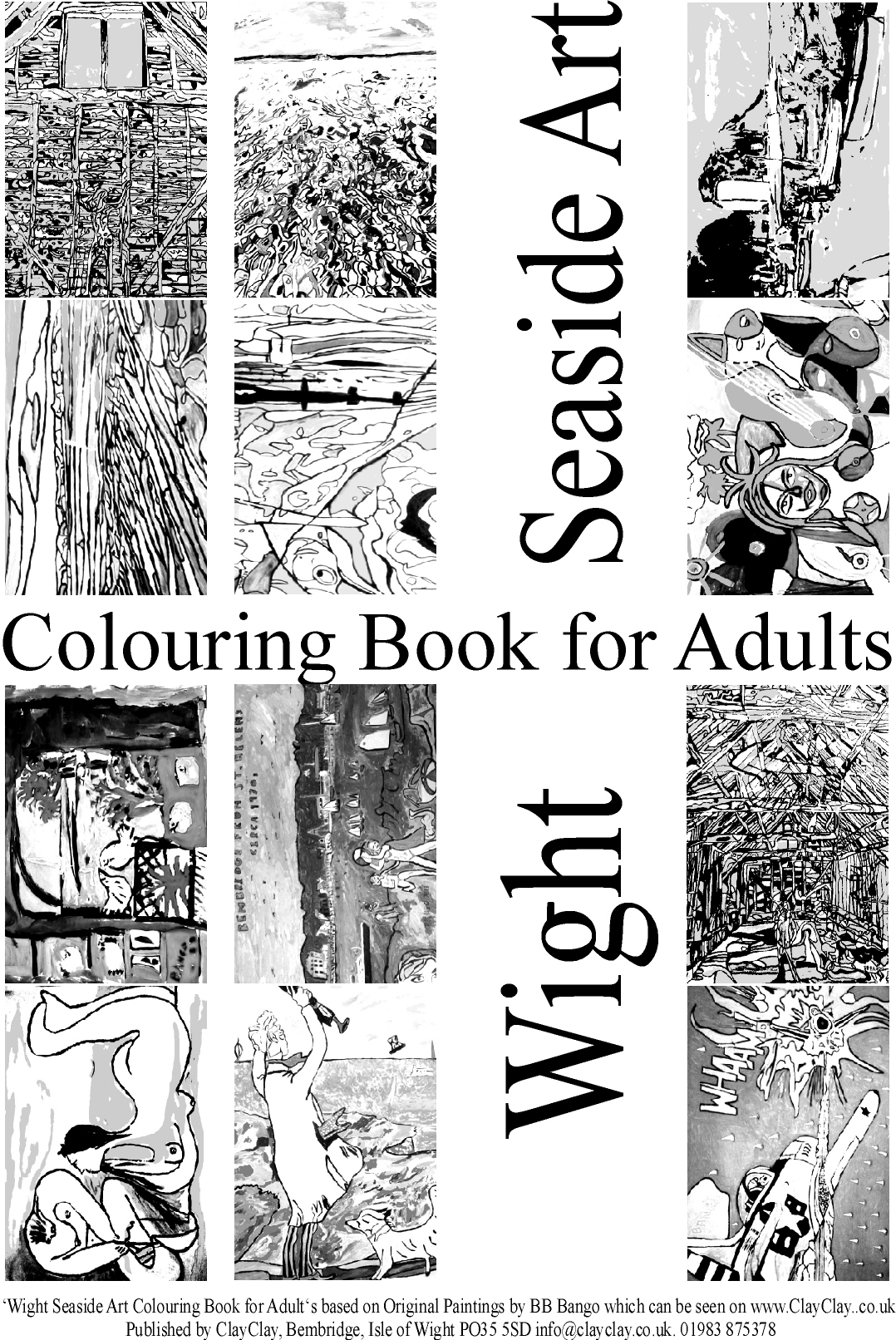 Seaside. 'Coloring (colouring) books for Adults' 12 paintings per book various themes. Use your own crayons, pastels, fibre tipped pens, ink, watercolour, acrylic or oil paints. £5 per book plus £2.50 postage and packing. E mail us your requirements
