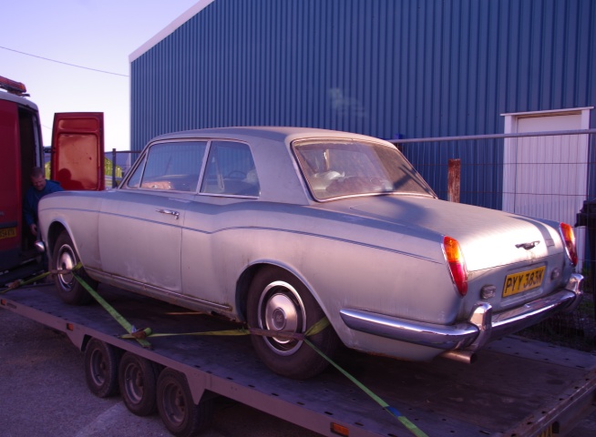 As received in April 2015. Silver Mink Rolls-Royce Corniche FHC 1971 Chassis No CRH 11573 One of only 1,100 produced 88,000 miles unused since 1988 with full historical build records.Interior blue leather  Brake and suspension overhaul, new sills  Full bare metal body respray. 4 New Whitewall tyres. Should be finished and MOT'd by end of 2016. Very much an appreciating investment Priced at over £30,000