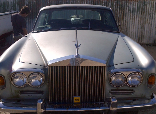As received in April 2015 Silver Mink Rolls-Royce Corniche FHC 1971 Chassis No CRH 11573 One of only 1,100 produced 88,000 miles unused since 1988 with full historical build records.Interior blue leather  Brake and suspension overhaul, new sills  Full bare metal body respray. 4 New Whitewall tyres. Should be finished and MOT'd by end of 2016. Very much an appreciating investment Priced at over £30,000