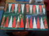 Backgammon set 400*600 peronalised Acrylic on Terracotta tiles 34 Can be personalised to your own colours and annotation