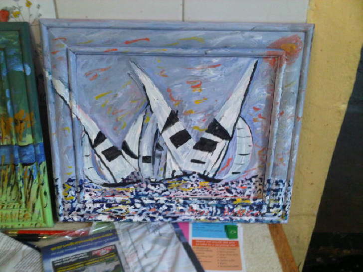 Acrylic on Wood Sails9 320*270mm �20