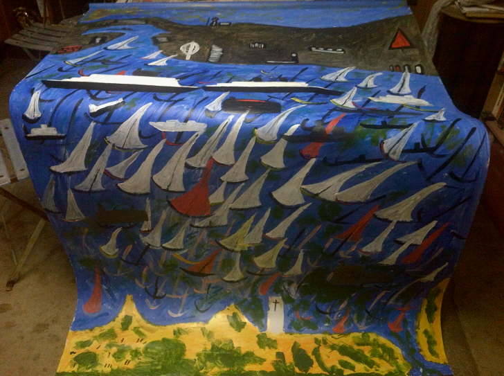 Acrylic on Plastic 2000*1300mm Solent 2 SOLD