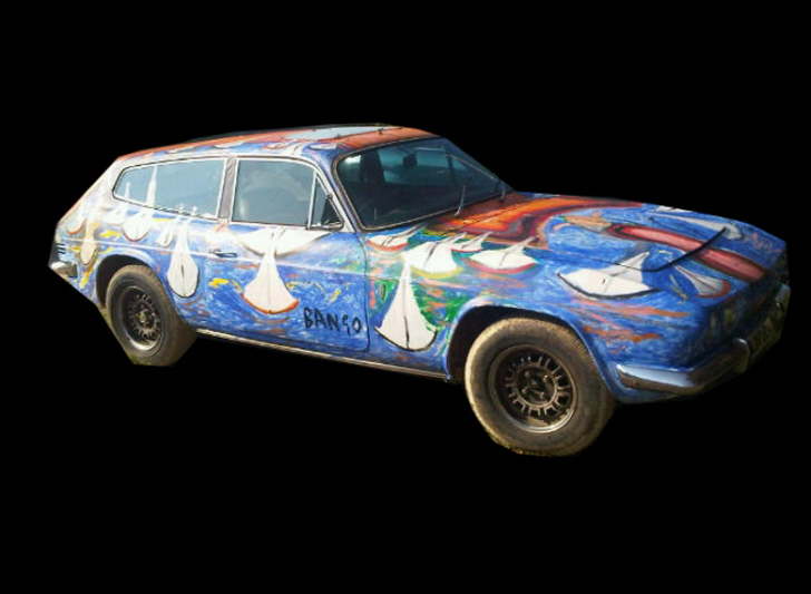 Art Car Acrylic on 1972 Reliant Scimitar �1000