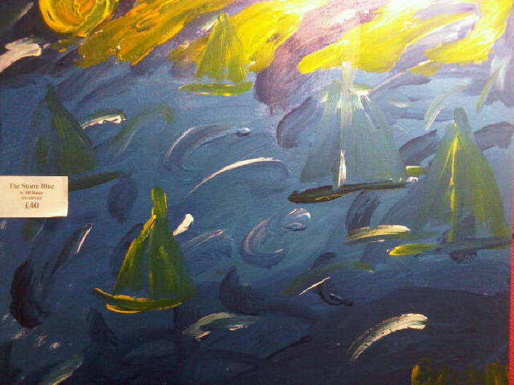 Acrylic on Canvas Storm in blue 400*500 �35