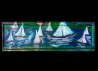 Framed acrylic on wood Sails1 1320*410mm 125