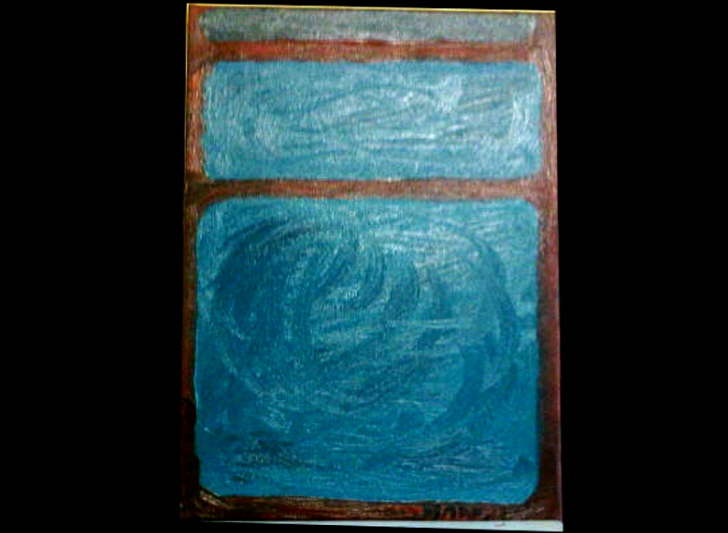 Acrylic on Canvas Turquoise Rothko inspired 420*290 �25