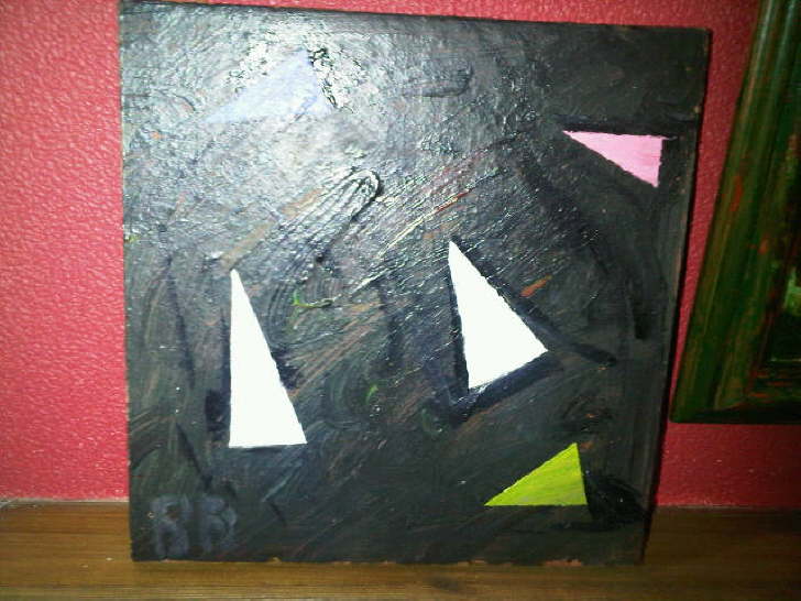 Acrylic on Terracotta tile Sails 8 200*200mm �10