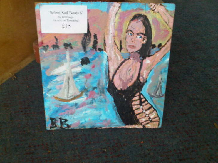 Acrylic on terracotta Woman 200*200mm �12