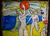 Beach Nudes on Bembridge Beach inspired by Roy Lichtenstein 590*900mm 85 Can be personalised to your own colours and annotation