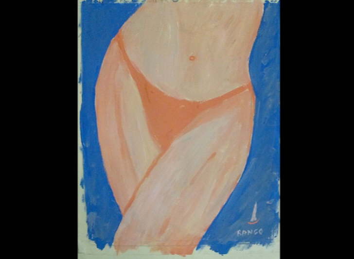 Acrylic on paper Bikini 1 Framed' Inspired by Chuck Miller 400*500mm �30