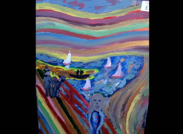 Acrylic on canvas Scream at Lymington 300by410mm �15
