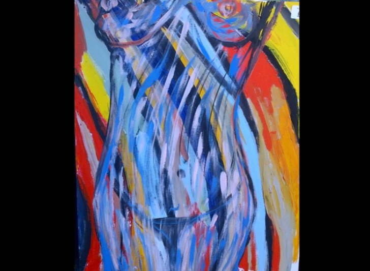 Acrylic on Canvas Inpired by Ana Maria Edulescu  Andy Warhol like 400*500mm �40