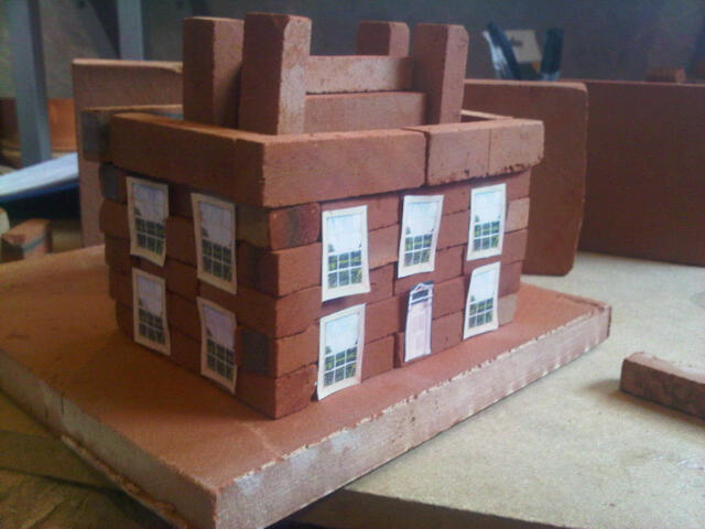 Small Georgian House Clay Clay Miniature Brick Building Kit