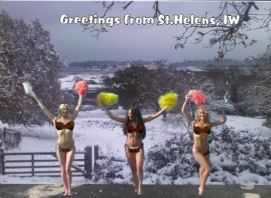 BC10 'Greetings from Isle of Wight Views' Saucy Brikini postcard St Helens