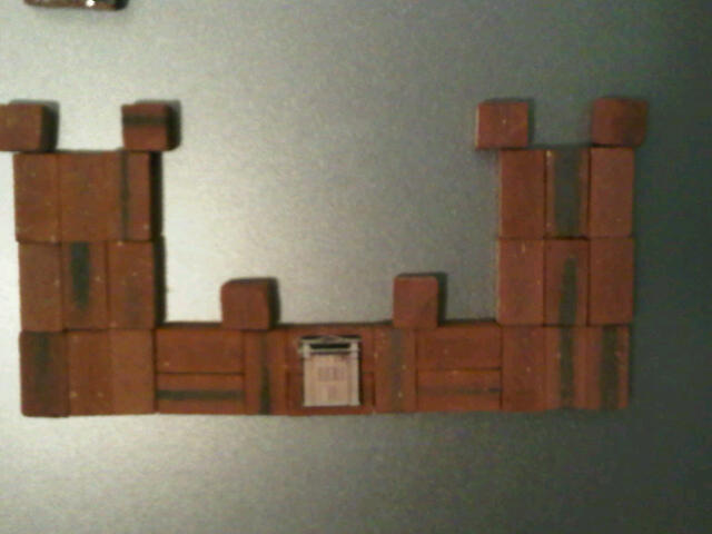 Clay Clay Miniature Brick Fridge Magnet kits. Medieval Castle