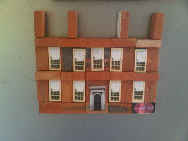 Clay Clay Miniature Brick Fridge Magnet kit. Georgian House