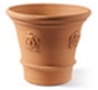 Medium Rimmed with Rose(2nd) .  410mm High. Diameter 355mm (at top). Direct from Clay Clay Shop £34.99.