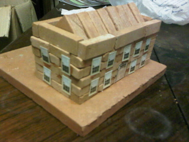 Medium Georgian House. Clay Clay Miniature Brick Building Kit