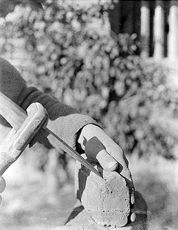 Lloyd believed that the humble brick was not fully appreciated. This led him to study the way bricks were shaped to create architectural and decorative effects. The collection contains many photographs of architectural details. 