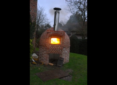 Pizza Oven made from tapered York Handmade bricks in Wilts. for further details, please contact ClayClay