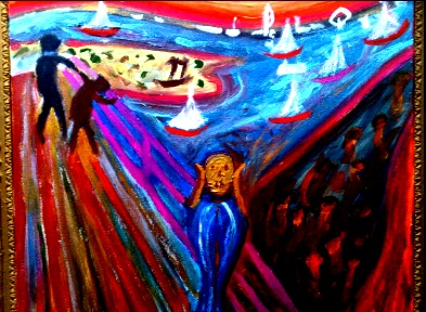 BB Bango. The Scream at Ryde Pier. Acrylic on Canvas. �1,000,000