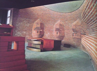 Carved Interior Walls. Church in the Hague, Holland