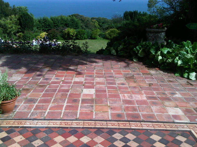Terracotta 20*20cm in Bonchurch, Isle of Wight. tiles not guaranteed for use outside.