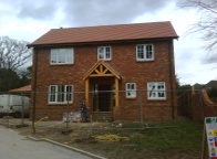 A49 York Handmade Brick 65mm Old Clamp Blend on 7 house site in Newton Abbott, Devon by Heritage Projects