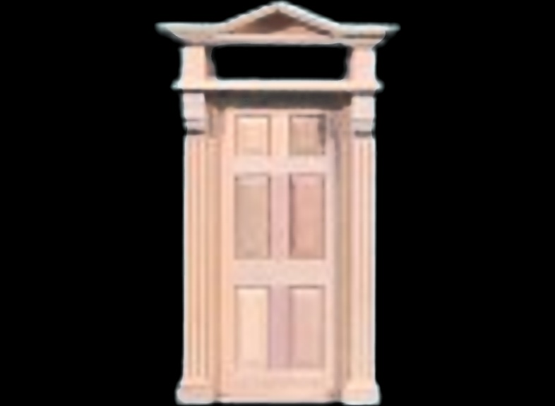 Styles of printable door for Isle of Wight made miniature clay brick kits.