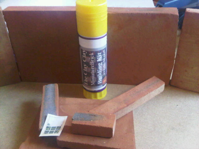 Stick glue. Small Georgian House. Clay Clay Miniature Brick Building Kit