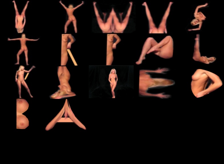 'All Letters study for a Nude Alphabet' by BB Bango.   Up to 25 Letters or numbers put onto a postcard �5 and E mailed back to you.
