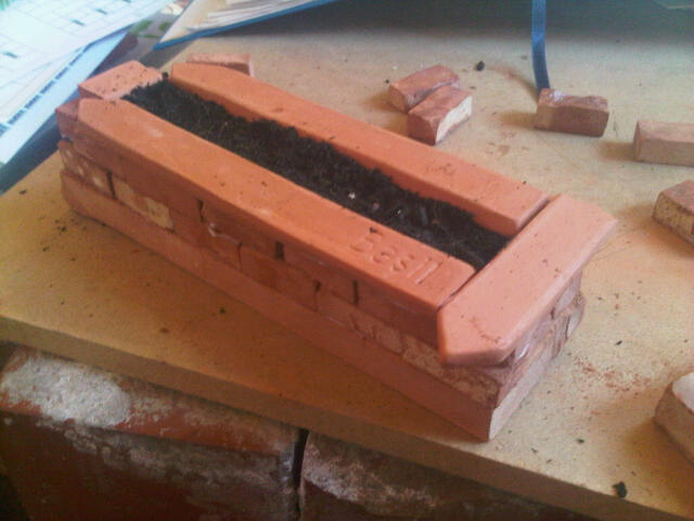 Small Castle Walls Planter Kit (compost and seeds included). Clay Clay Miniature Brick Building Kit (Actual kit is different to image shown)