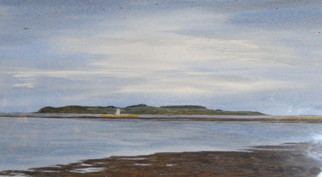 'Seascape ' framed and mounted 39 by 49cm Watercolour on paper by Harry Lawson Johnston £250. One of over 100 original watercolours by HLJ.