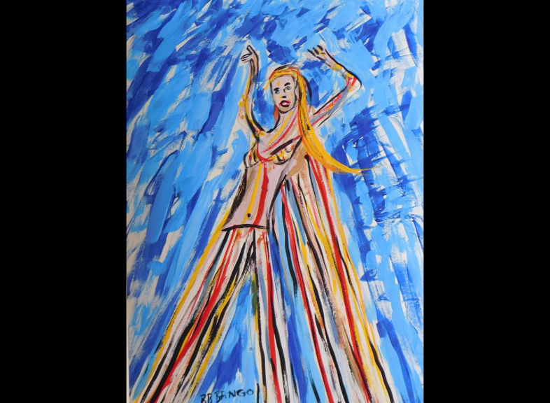'Trousers' Acrylic on paper A3 size by BB Bango £45