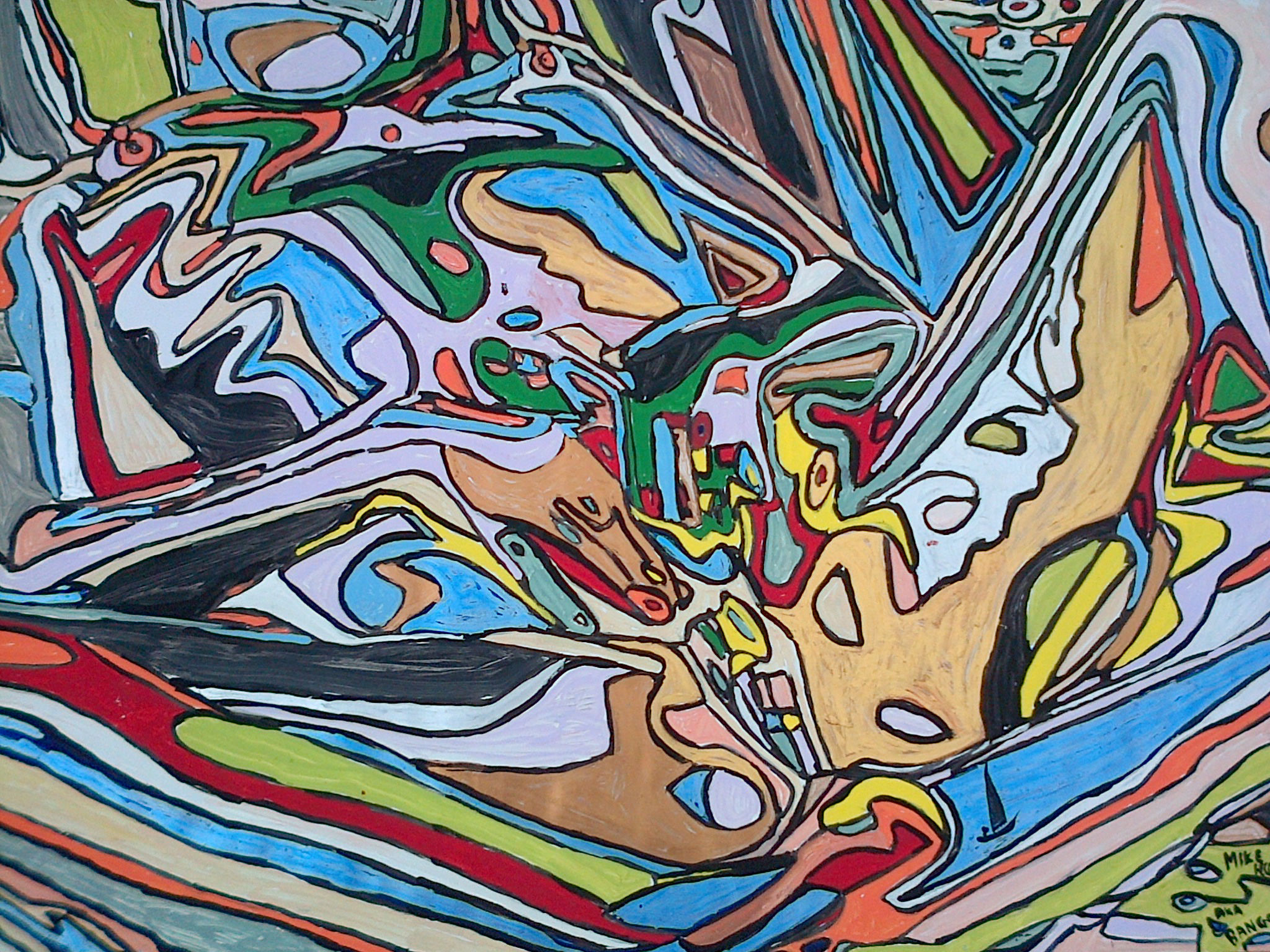 'Legs Wide open' by BB Bango 30 by 24 inch acrylic on canvas. Sold to art collector in UK